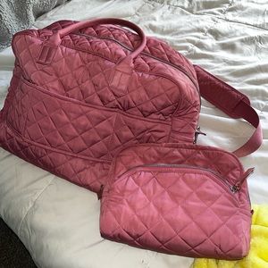 Vera Bradley weekender and makeup bag